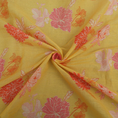 Yellow Color Cotton Dupatta