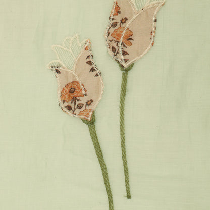 Chanderi Embroidery Fabric