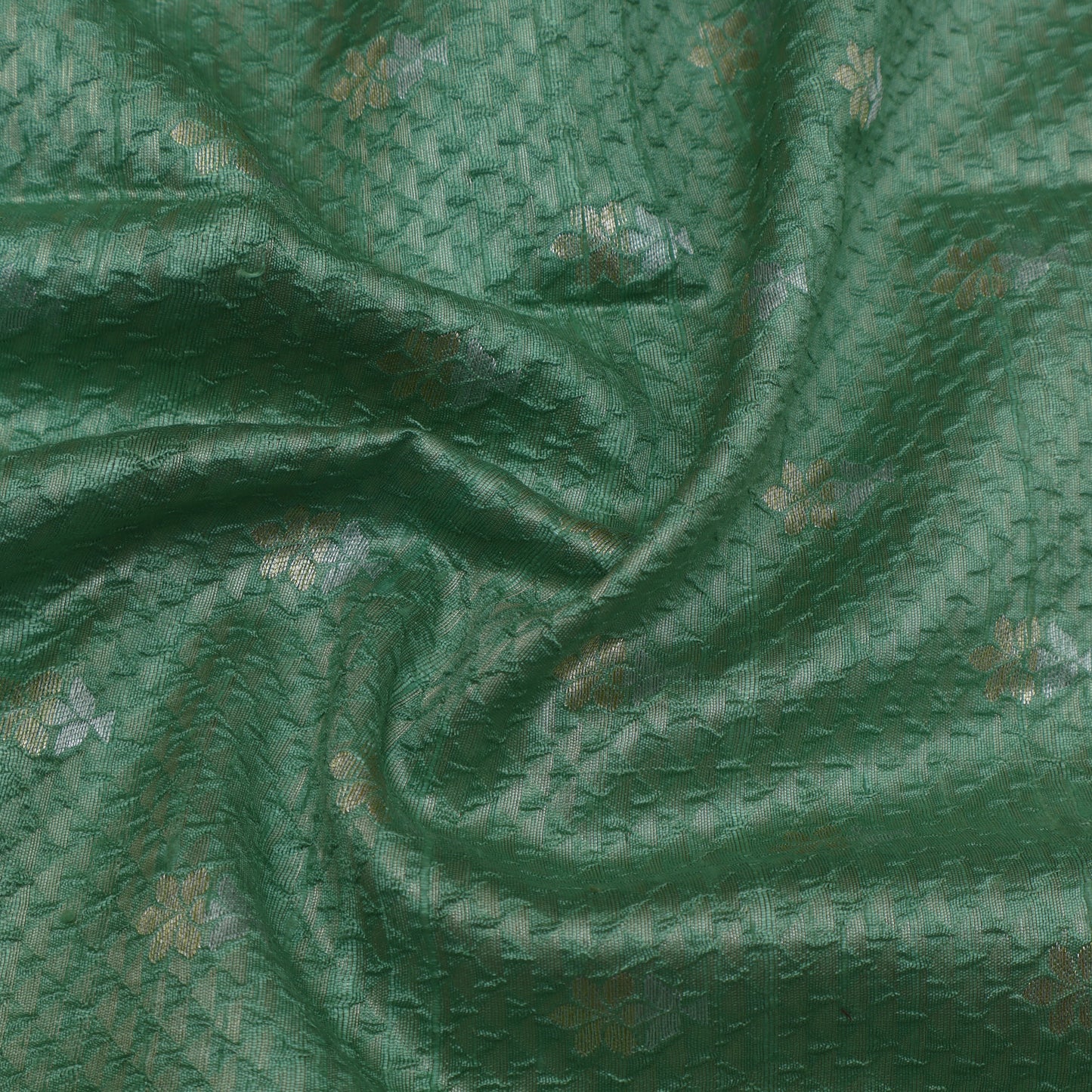 Green Color Brocade Fabric