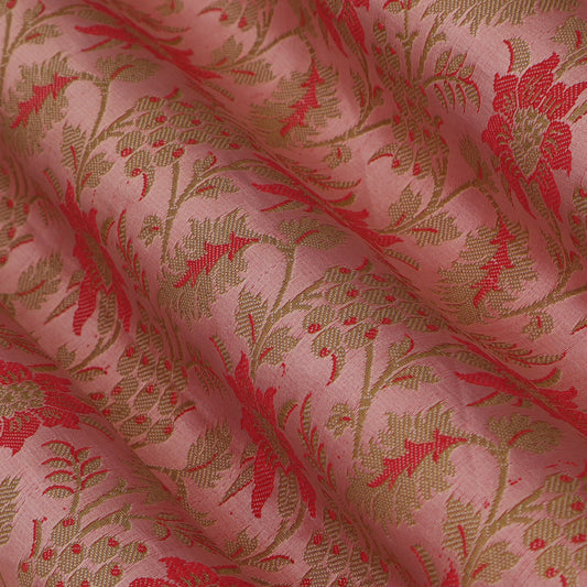 Pink Color Brocade Fabric