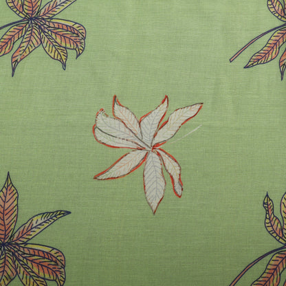 Light Green Cotton Printed Dupatta