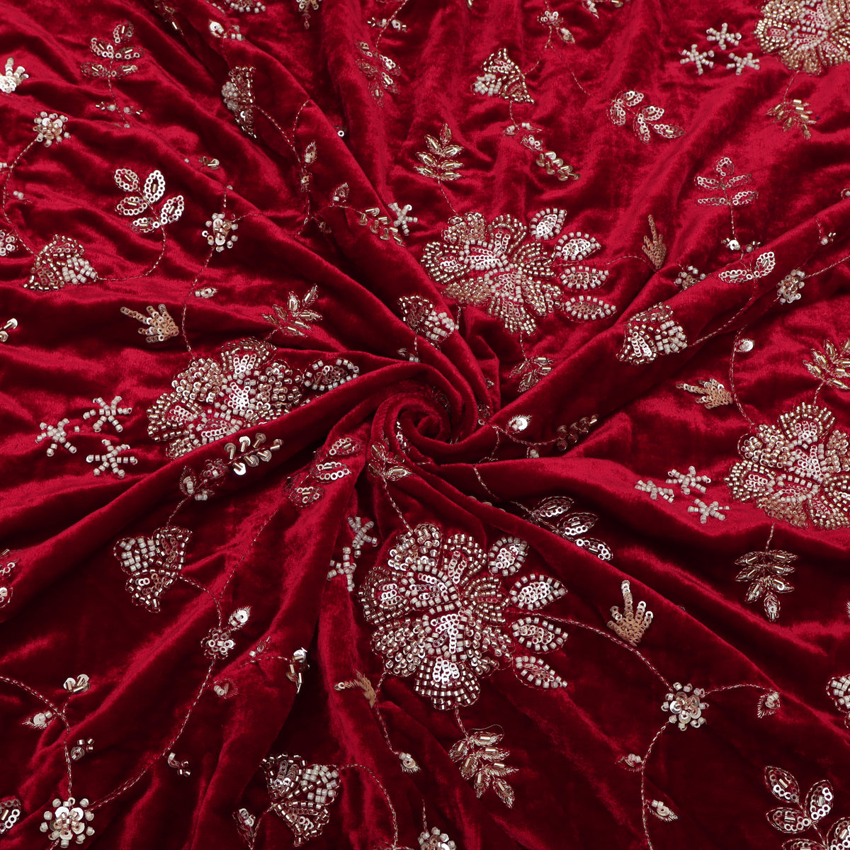 Velvet Embroidery Fabric