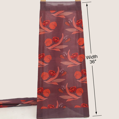 Floral Design Printed Cotton Dupatta