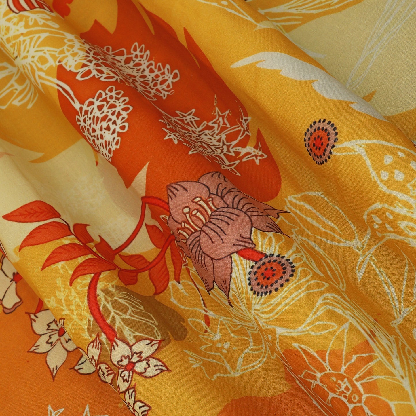 Cotton Floral Printed Design Fabric