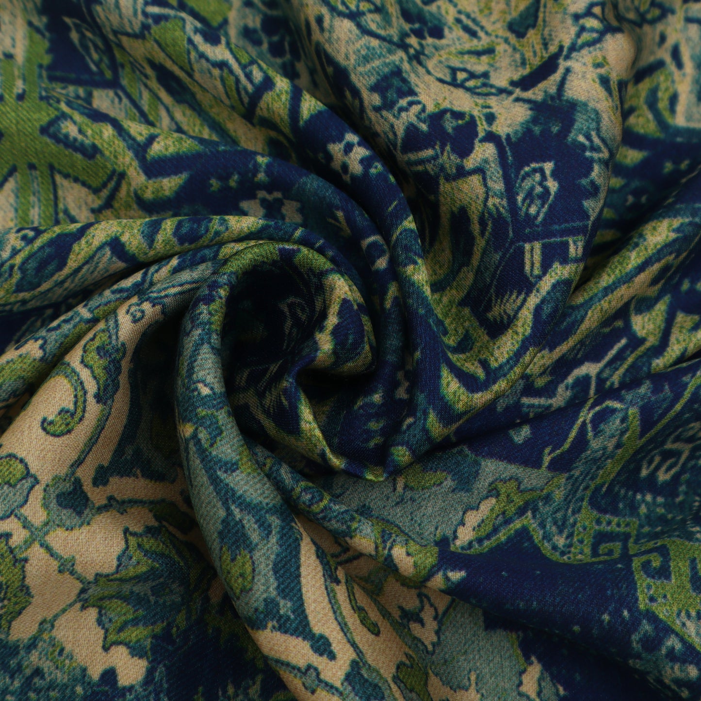 Multicolor Modal Satin Print Fabric