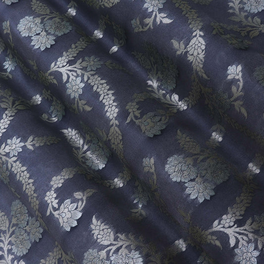 Grey Color Brocade Fabric