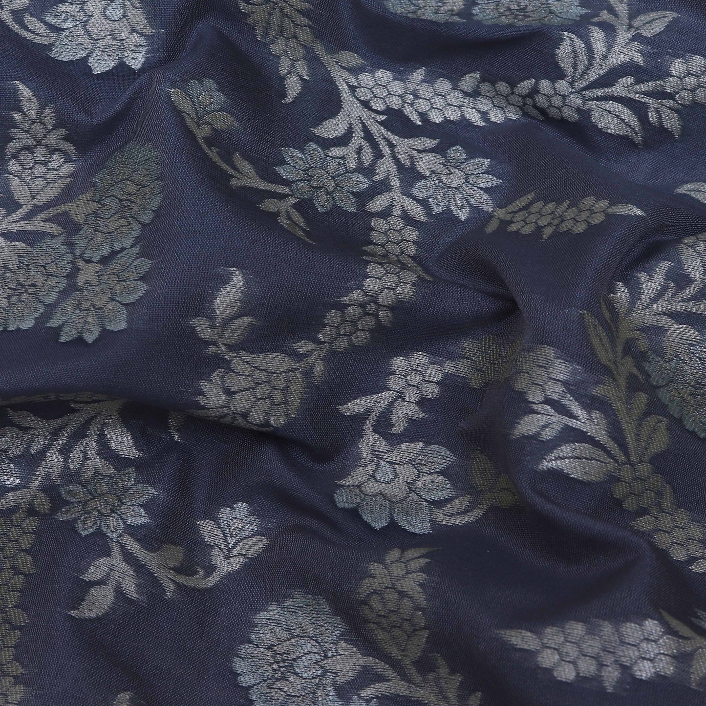 Grey Color Brocade Fabric