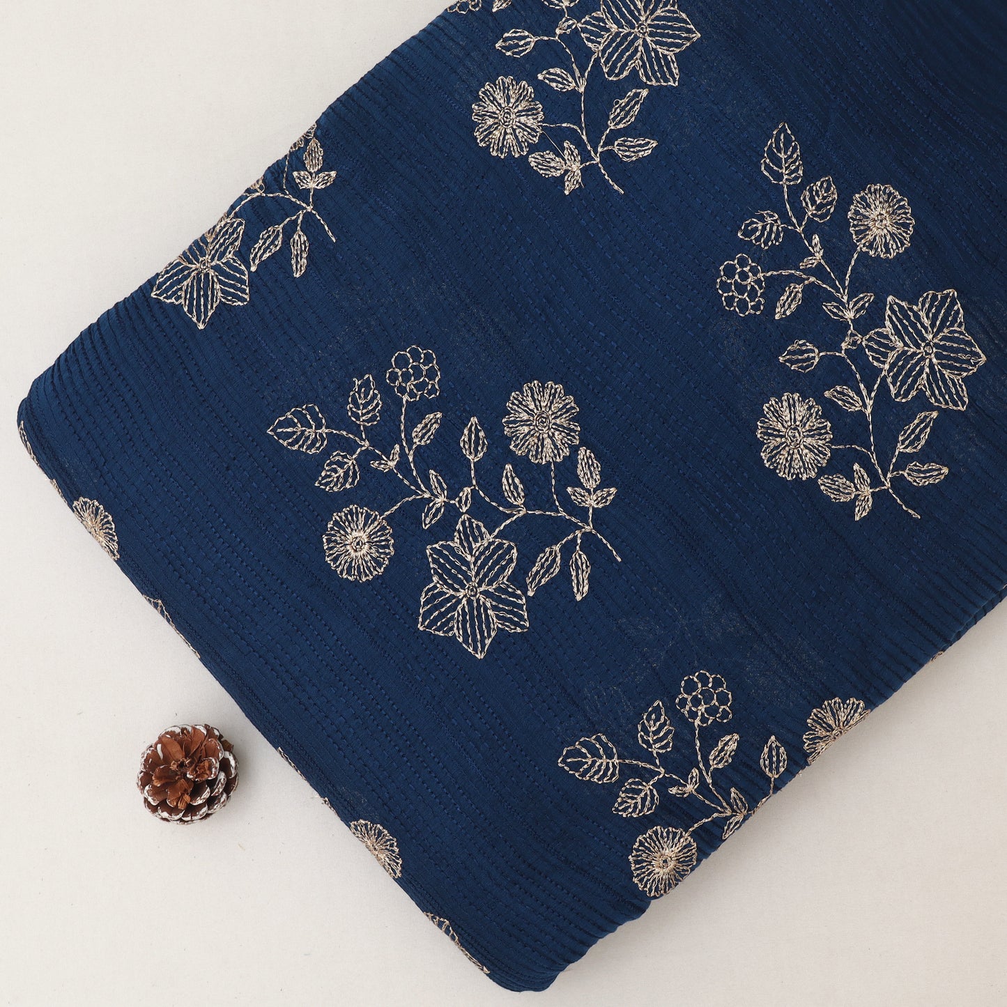 Chanderi Embroidery Fabric