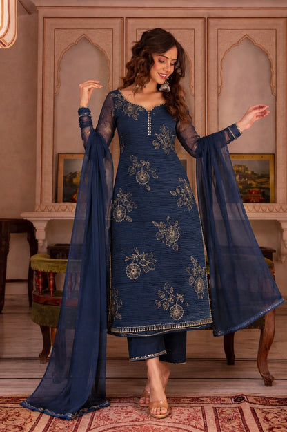 Chanderi Embroidery Fabric