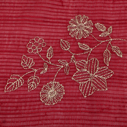 Chanderi Embroidery Fabric