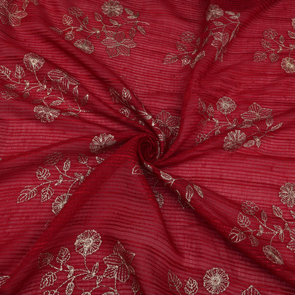 Chanderi Embroidery Fabric