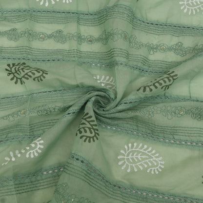 Mul Chanderi Embroidery Fabric