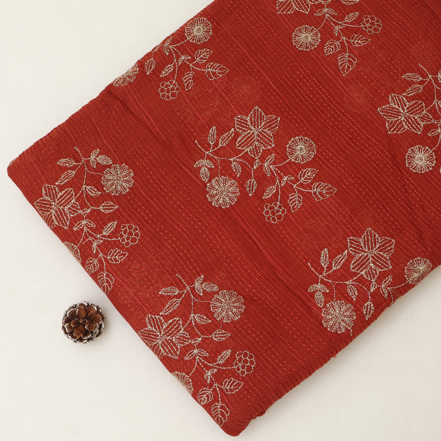 Chanderi Embroidery Fabric