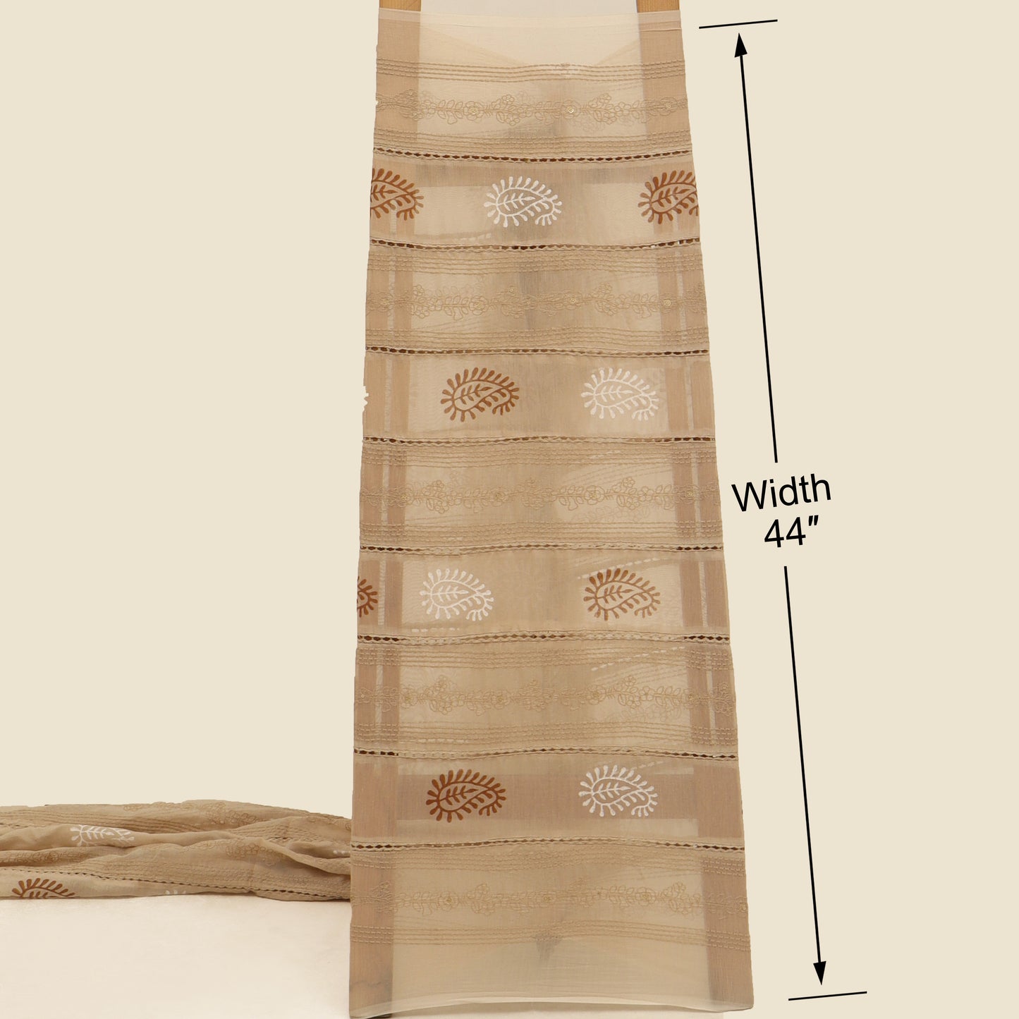 Mul Chanderi Embroidery Fabric
