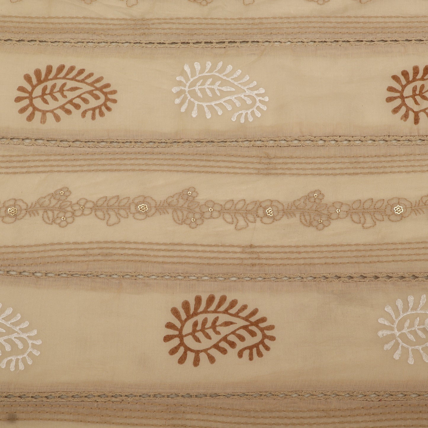 Mul Chanderi Embroidery Fabric