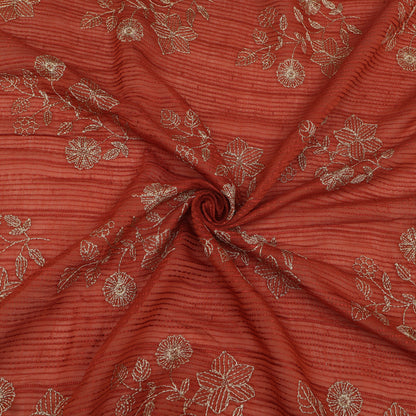 Chanderi Embroidery Fabric