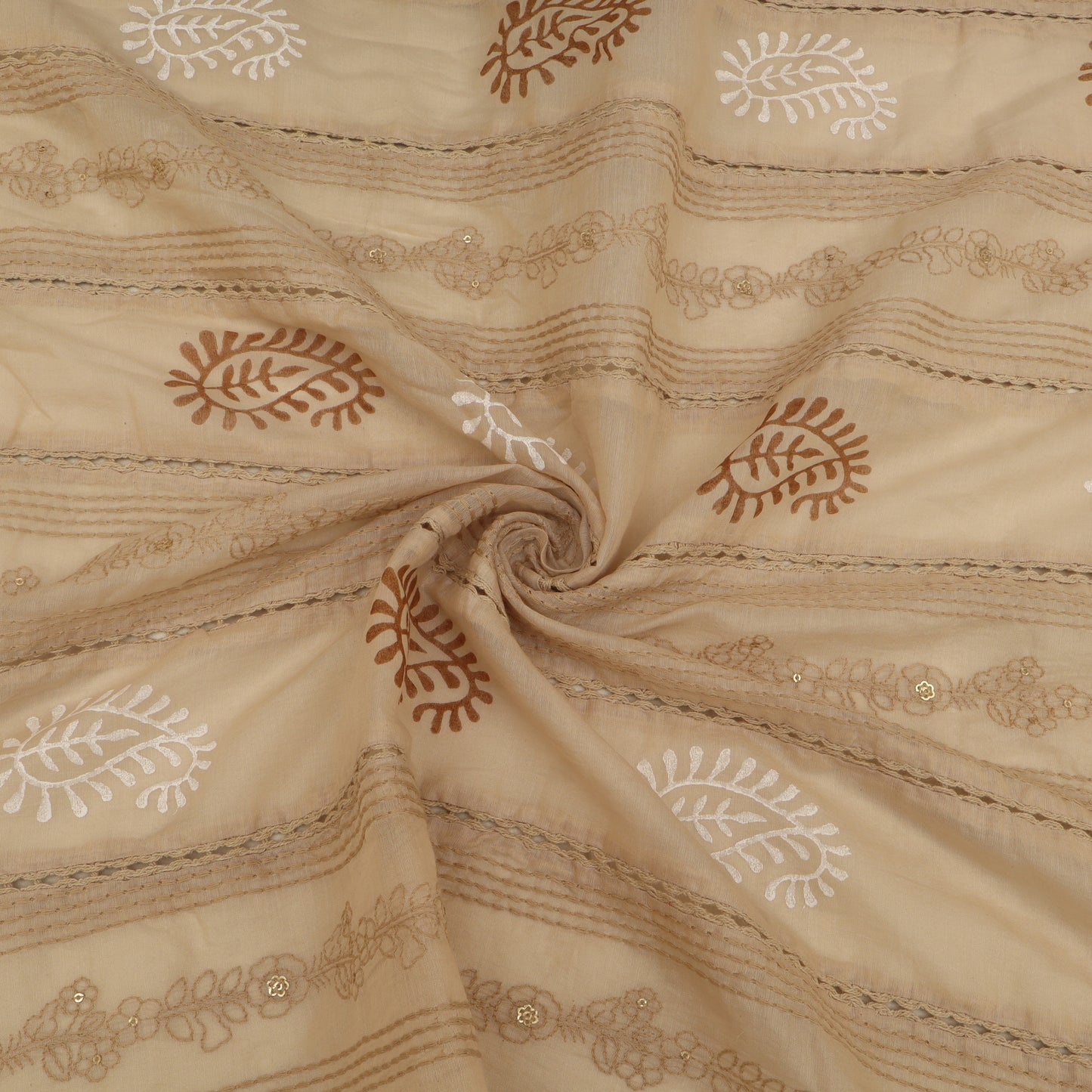 Mul Chanderi Embroidery Fabric