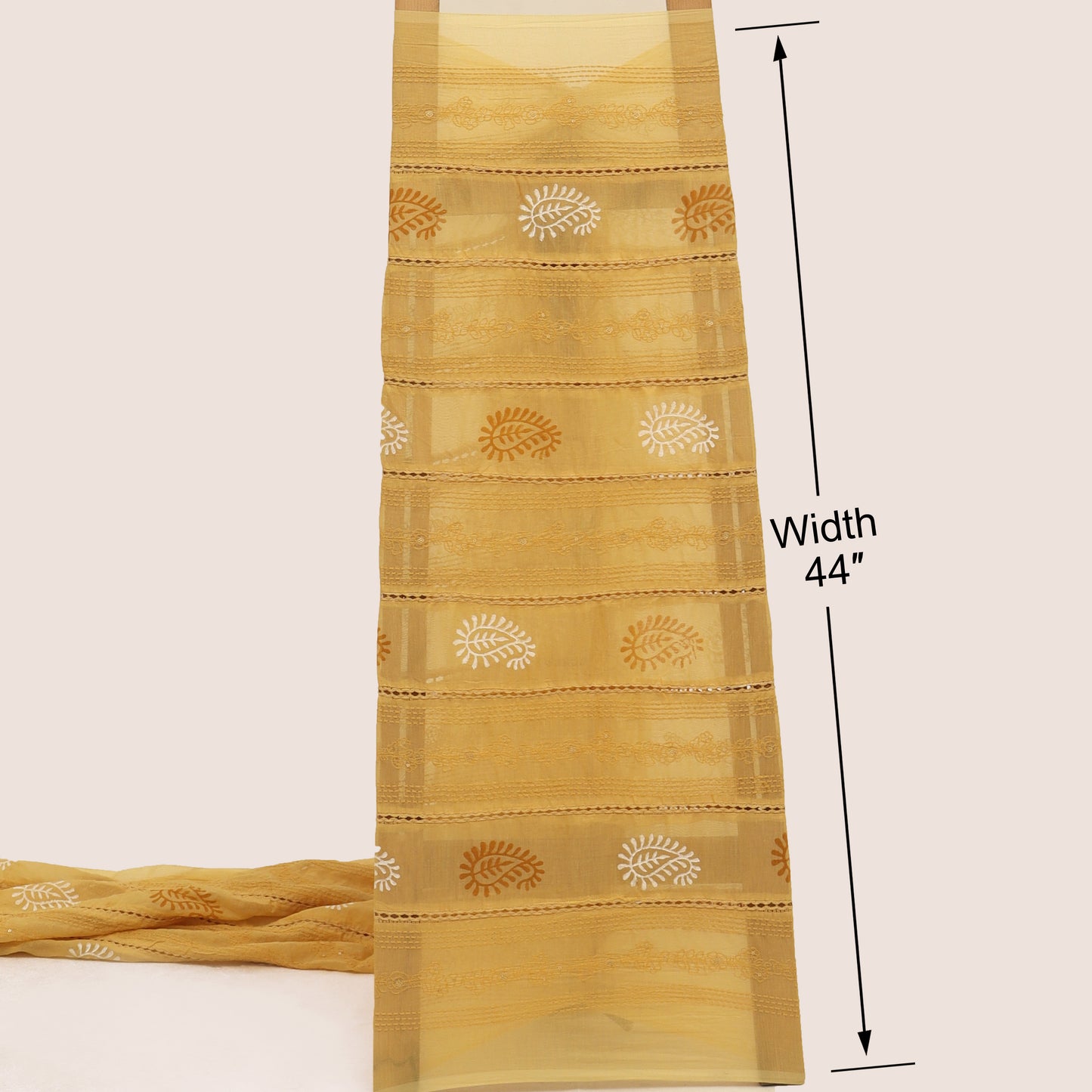 Mul Chanderi Embroidery Fabric