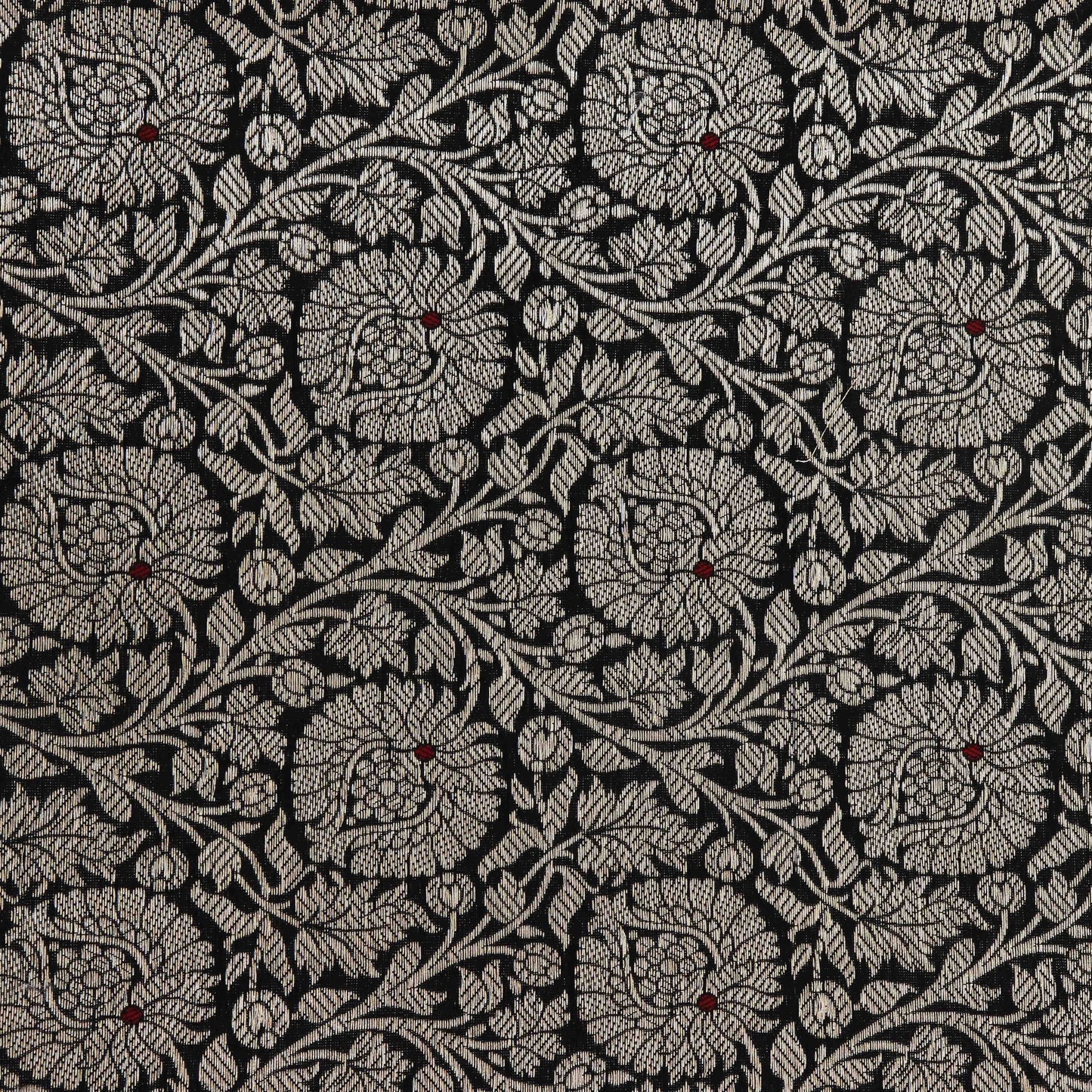 Black Color Katan  Brocade Fabric