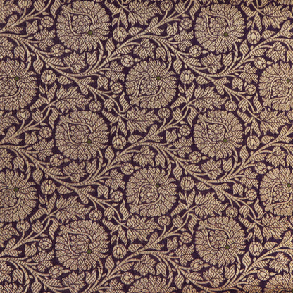 Purple Color Katan  Brocade Fabric