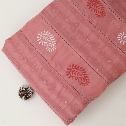 Mul Chanderi Embroidery Fabric