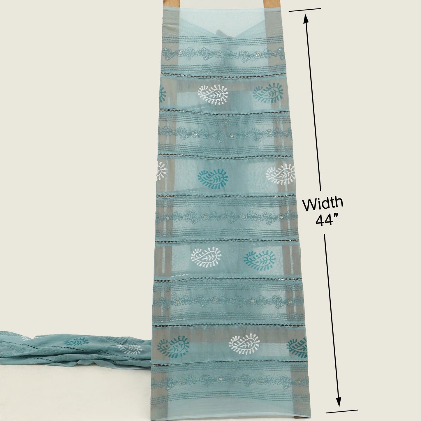 Mul Chanderi Embroidery Fabric