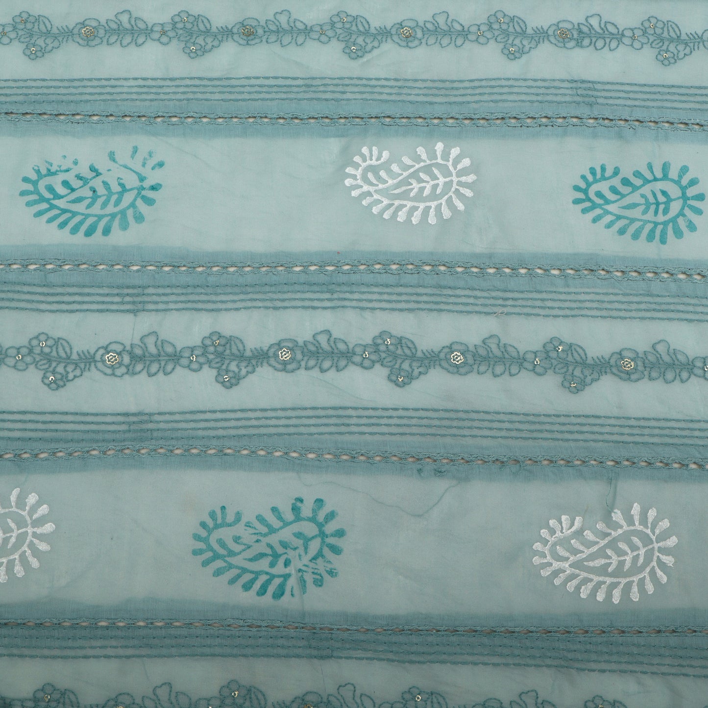 Mul Chanderi Embroidery Fabric
