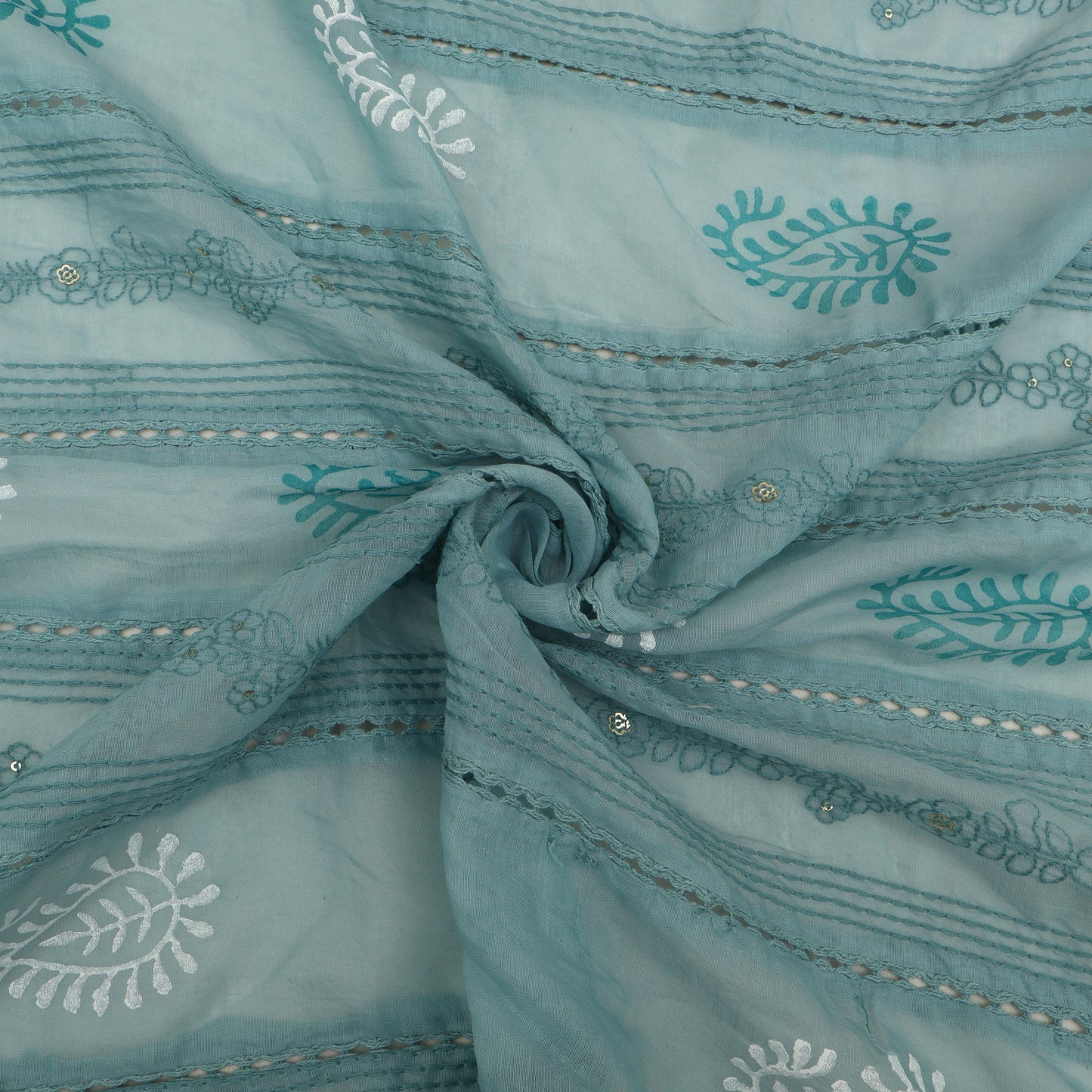 Mul Chanderi Embroidery Fabric