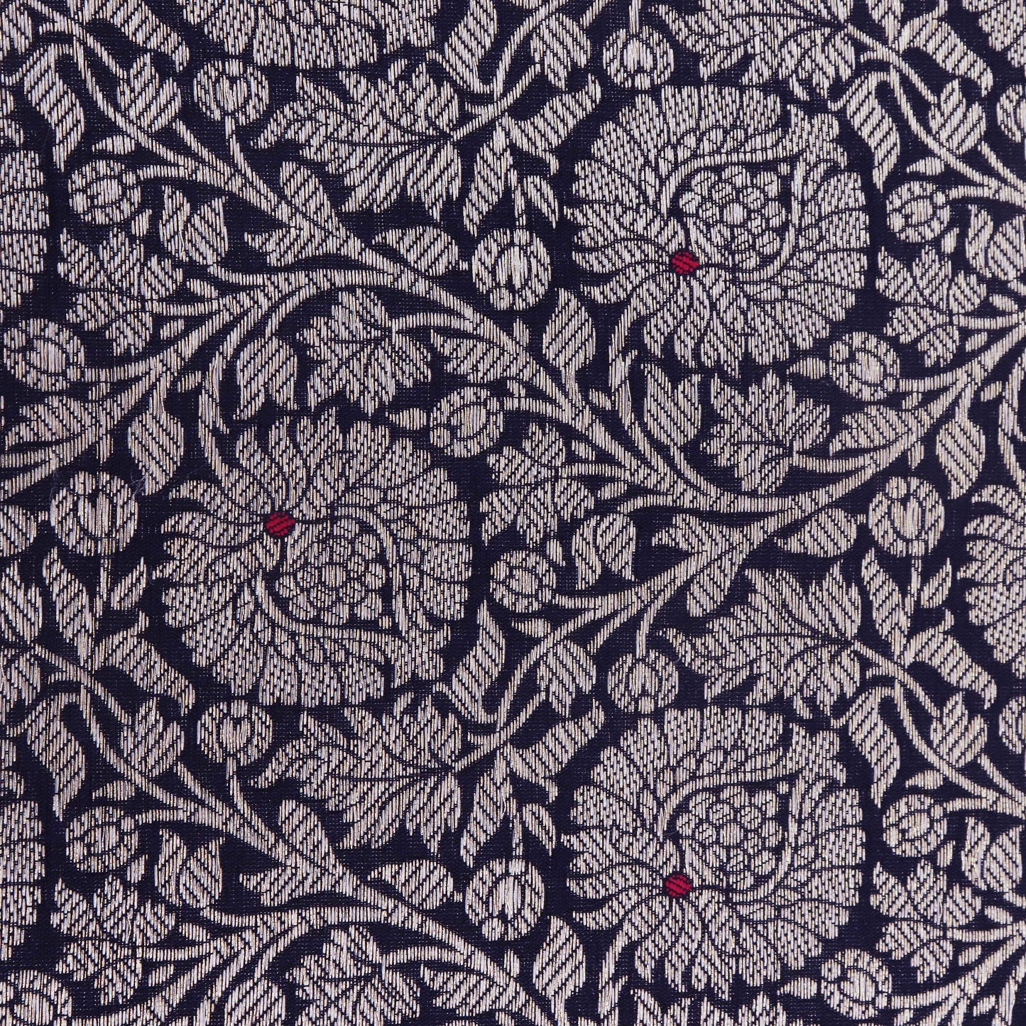 Navy Blue Color Katan  Brocade Fabric