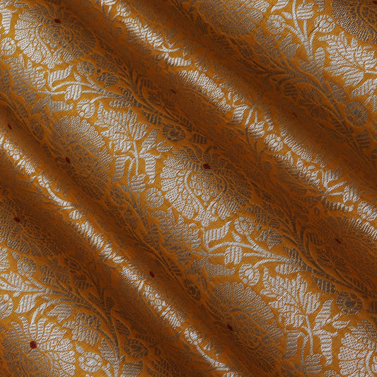 Mustard Color Katan  Brocade Fabric