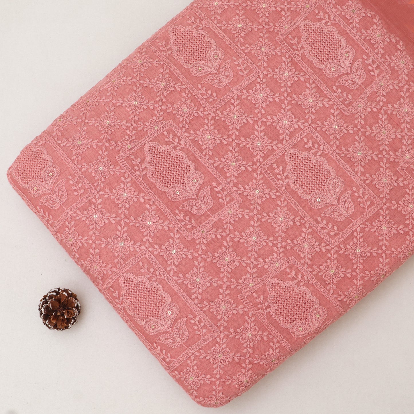 Chanderi Embroidery Fabric