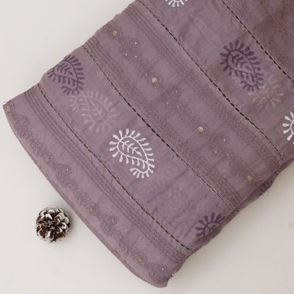 Mul Chanderi Embroidery Fabric