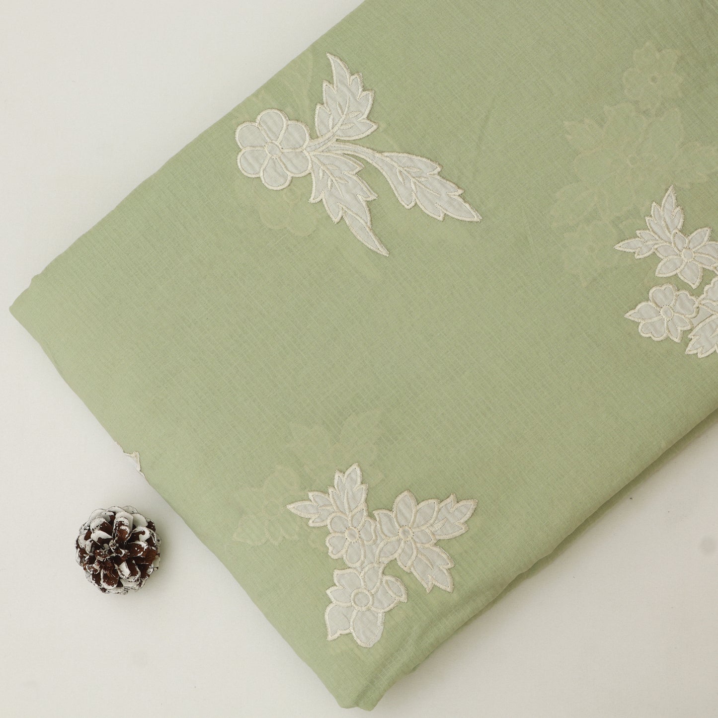 Mul Chanderi Embroidery Fabric