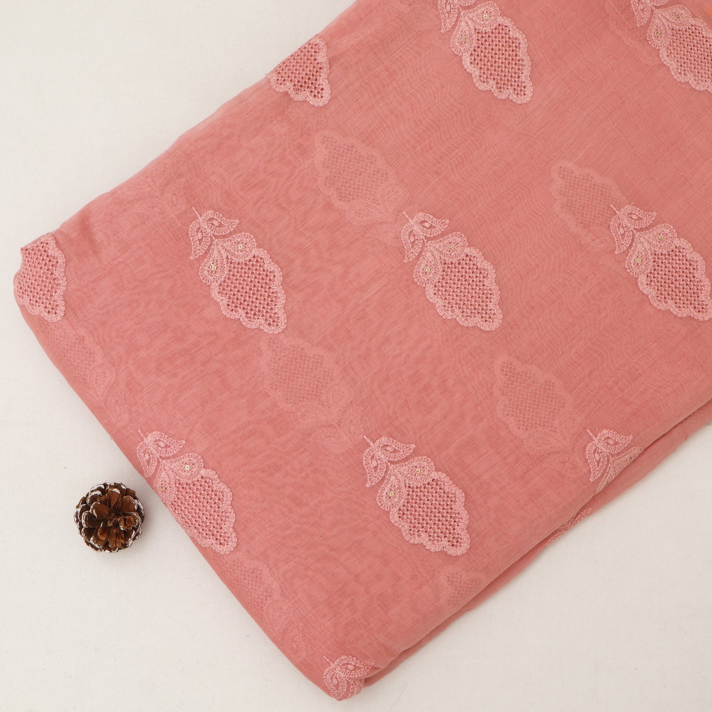 Chanderi Embroidery Fabric