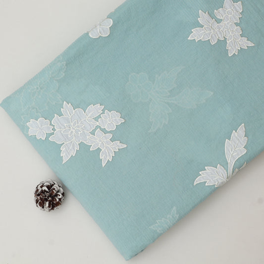 Mul Chanderi Embroidery Fabric