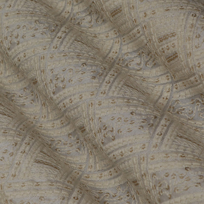 White Color Nokia Silk Embroidery Fabric