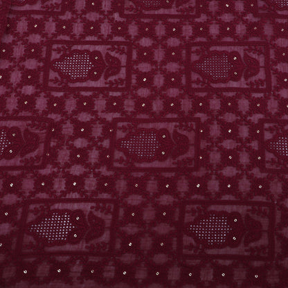 Chanderi Embroidery Fabric