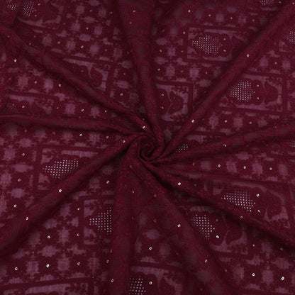 Chanderi Embroidery Fabric