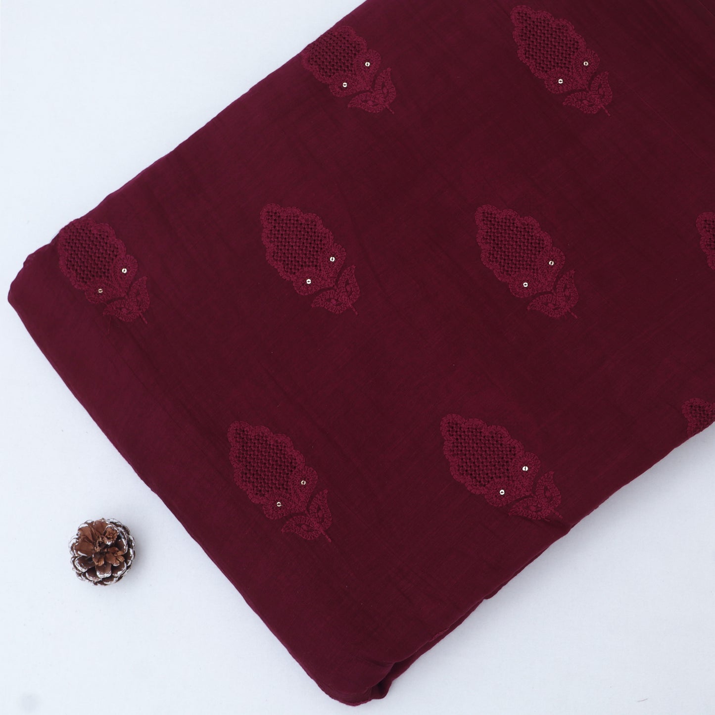 Chanderi Embroidery Fabric