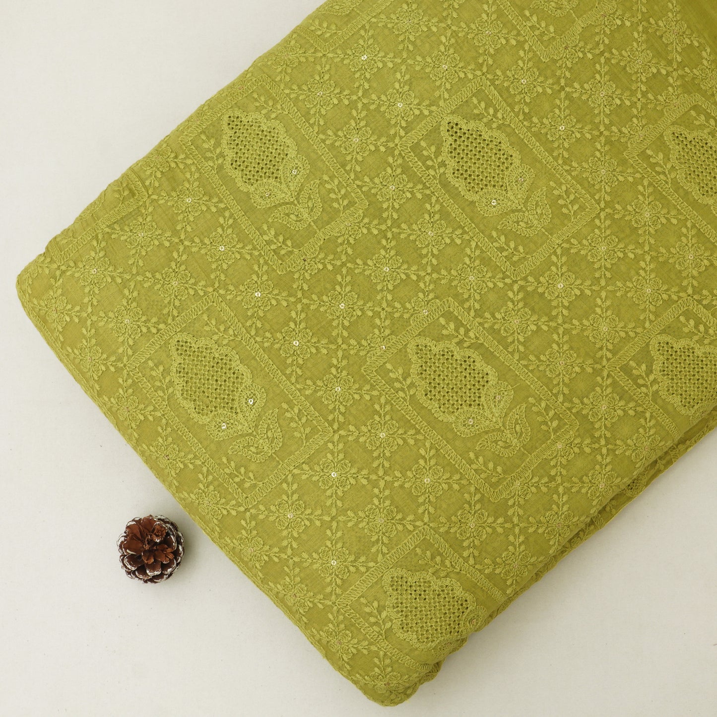 Chanderi Embroidery Fabric