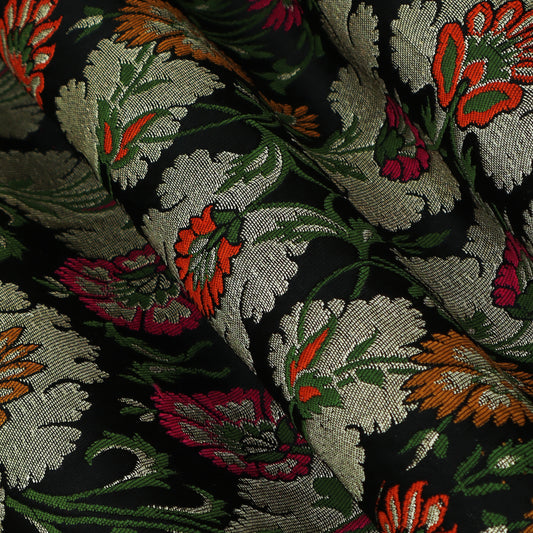 Multi-Color Kimkhab Brocade Fabric