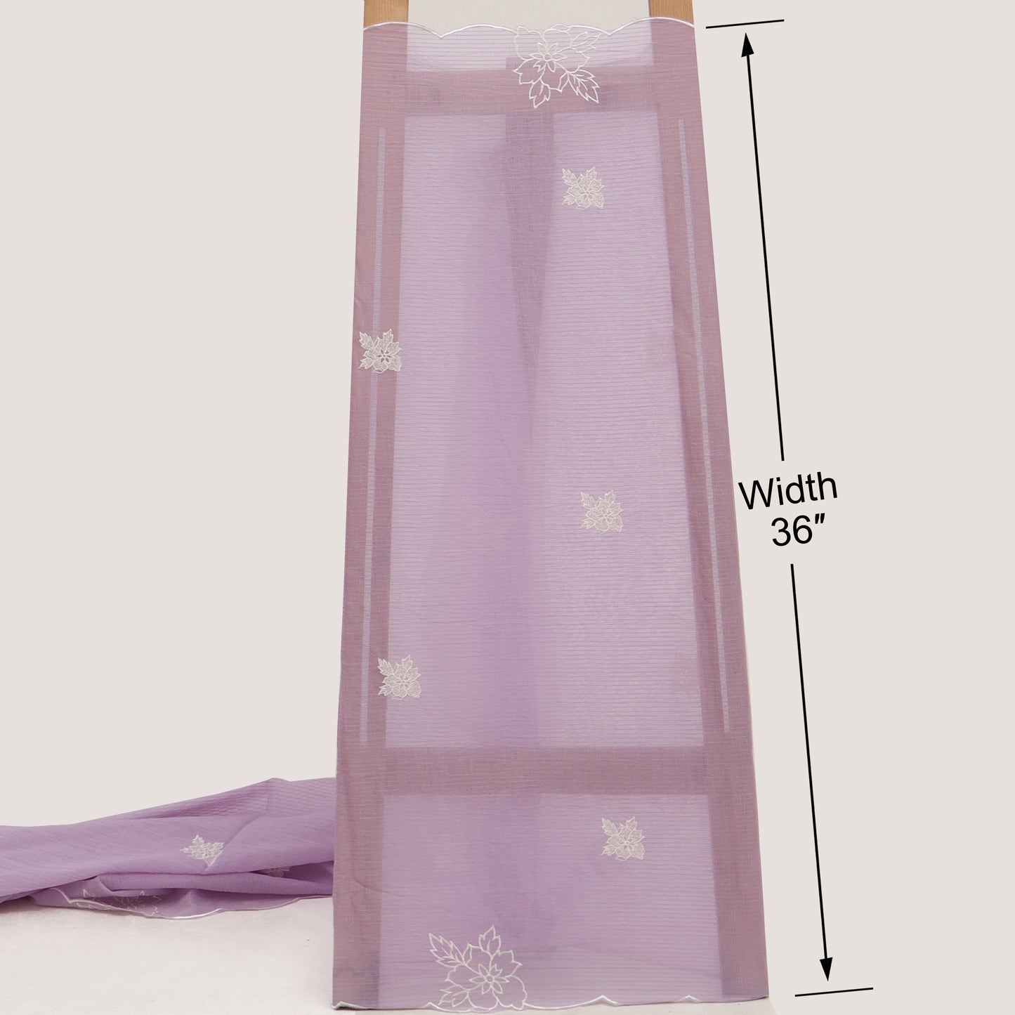 Mul Chanderi Embroidery Fabric