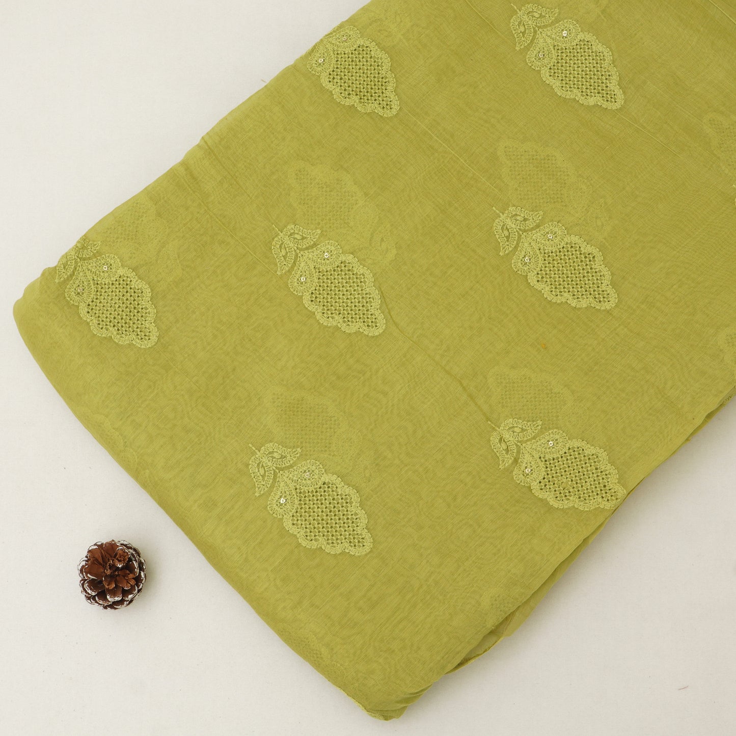 Chanderi Embroidery Fabric