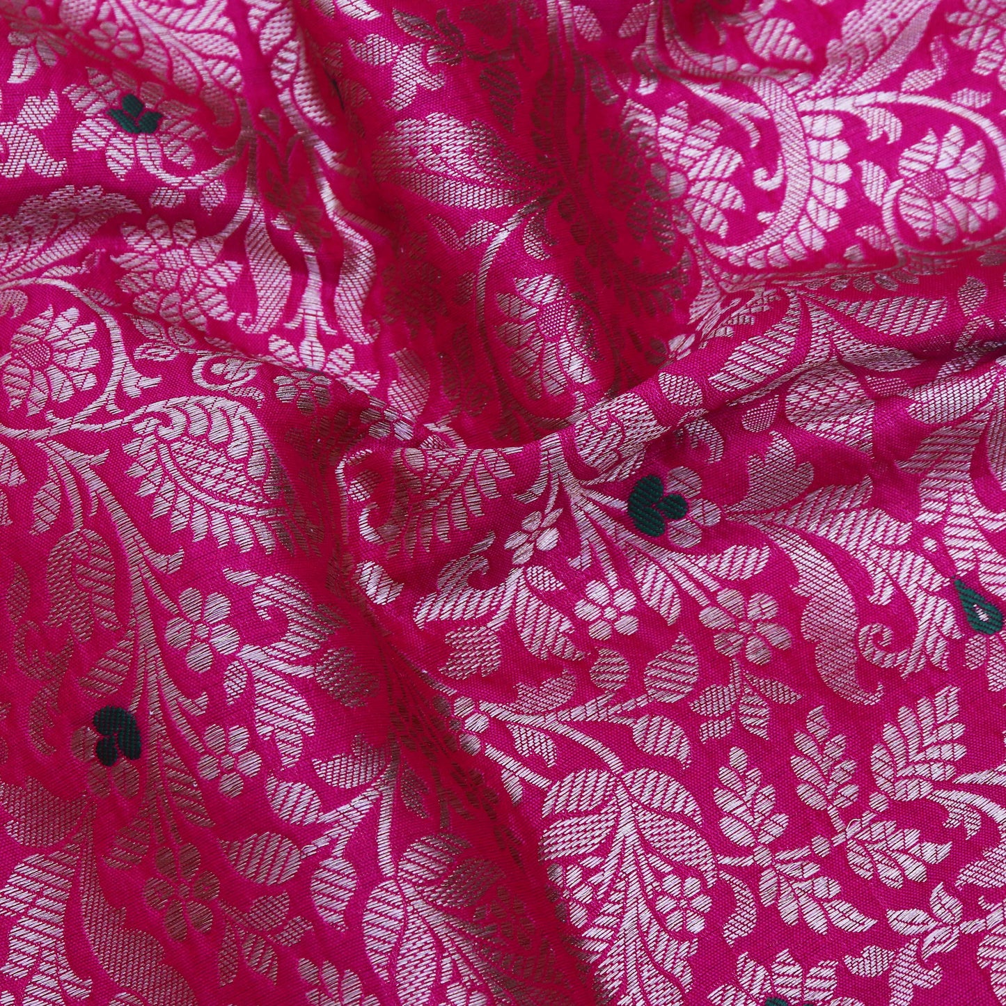 Rani Color Katan Meena  Brocade Fabric