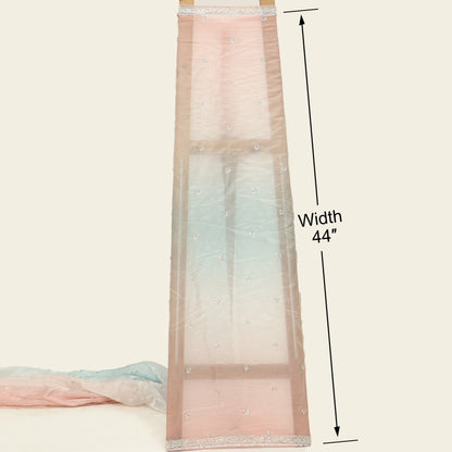 Satin Organza Embroidery Fabric