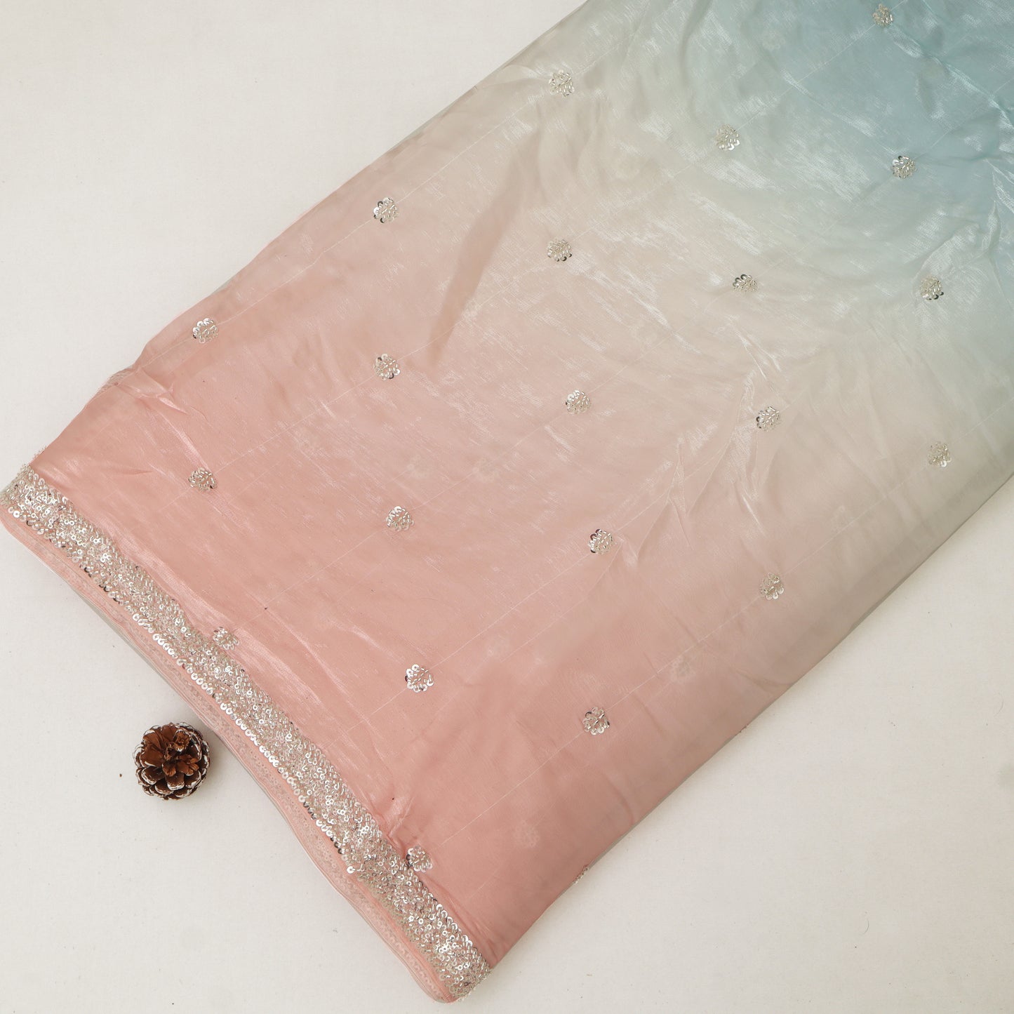 Satin Organza Embroidery Fabric