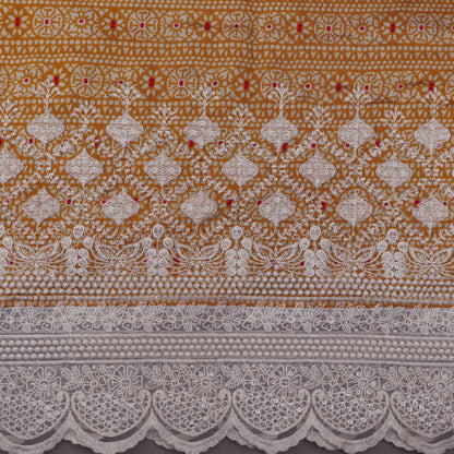 Multi-Colored Chanderi Print Embroidery Fabric