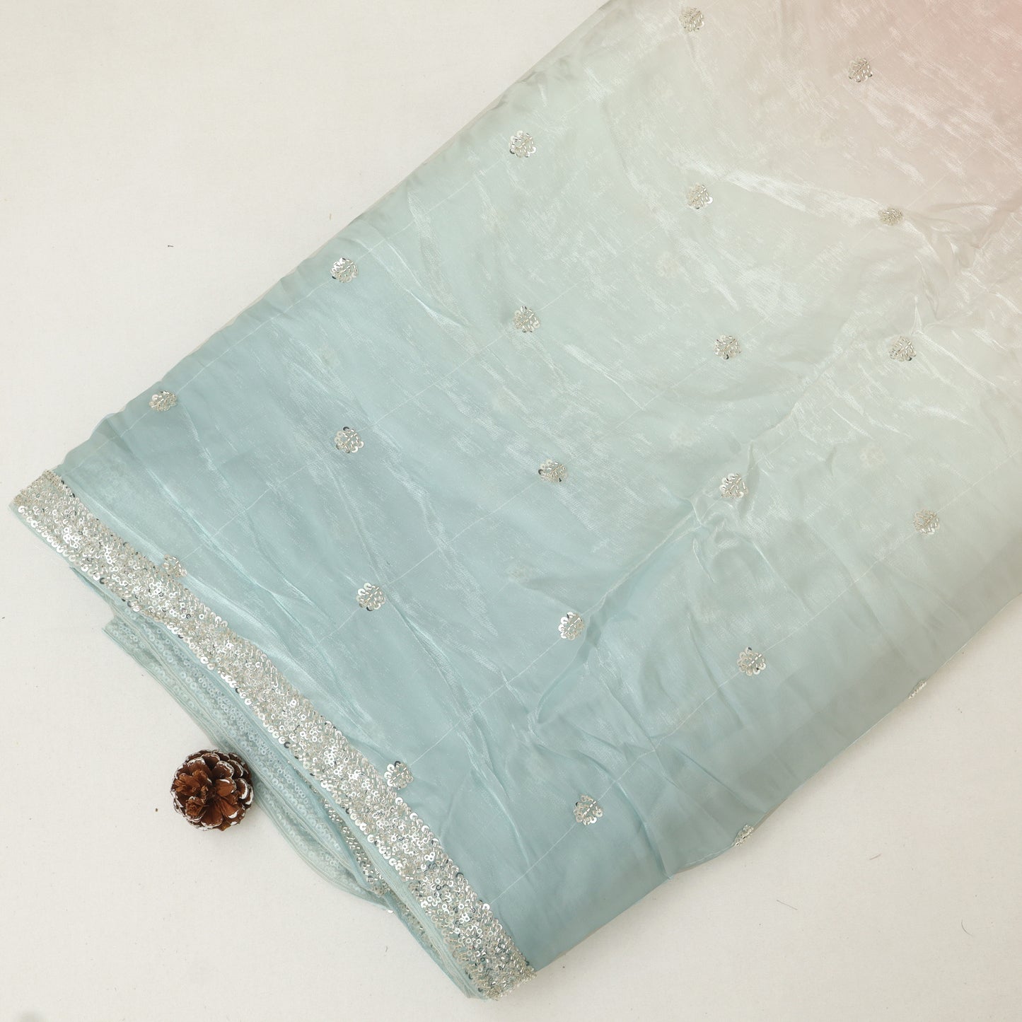 Satin Organza Embroidery Fabric