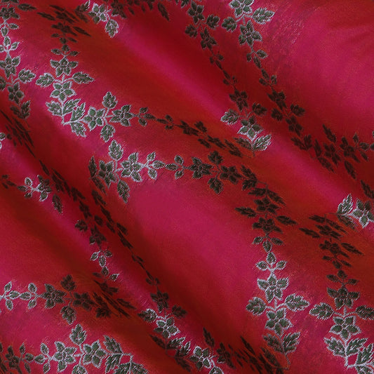 Rani Color Katan Meena  Brocade Fabric