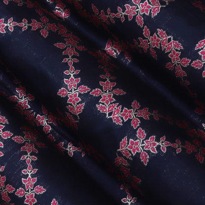 Blue Color Katan Meena  Brocade Fabric